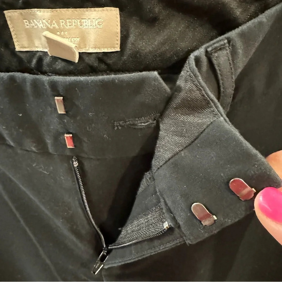 Women’s Banana Republic Jackson Fit Cotton Blend Black Pants size 6R - Picture 4 of 6